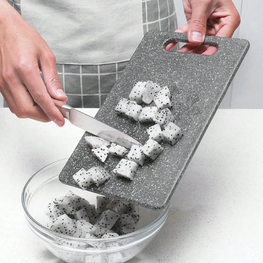 Imitation marble texture plastic cutting board Antibacterial mildew kitchen vegetable cutting board is dishwasher safe