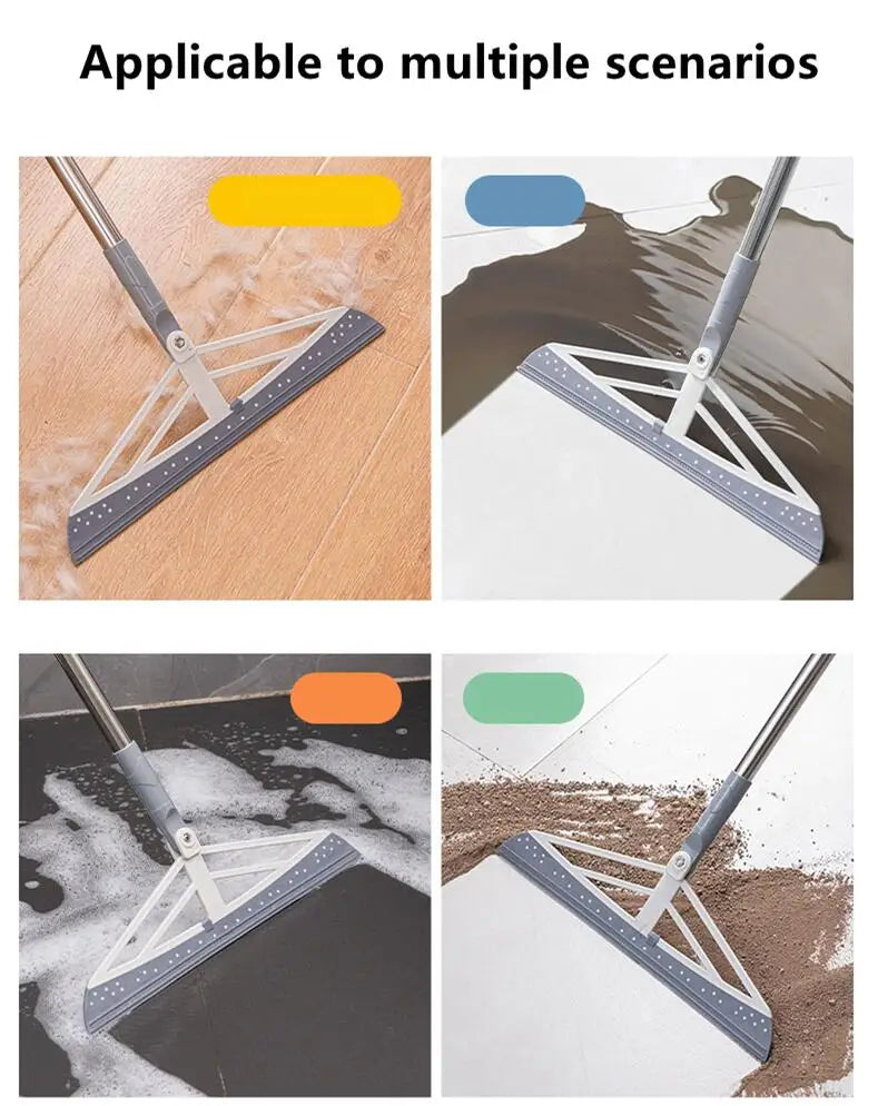 180° Rotatable Magic Rubber Broom Silicone Mop Hand Dust Brooms Home Floor Cleaning Squeegee Wiper Flooring Household Utensils