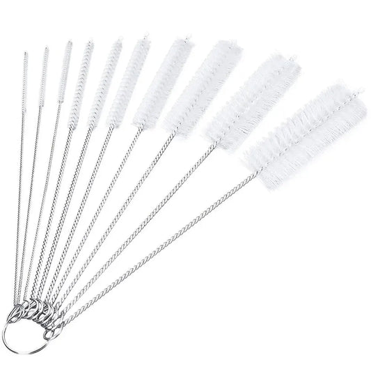 10Pcs/Set Multifunctional Portable Stainless Steel Bottle Brushes