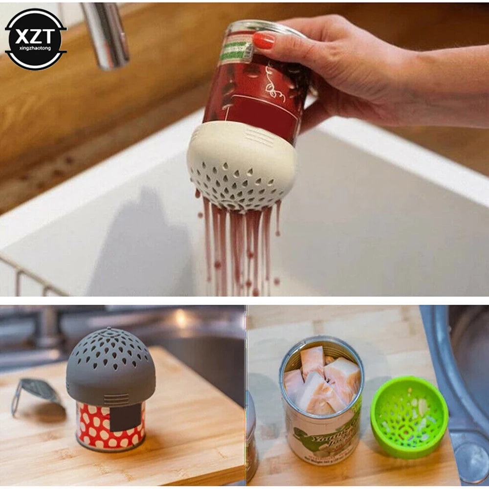 Food Grade Silicone Gel Filter Water Filter Cover Filter Funnel Multi-use Mini Colander Food Mesh Can Drainer Kitchen Gadget