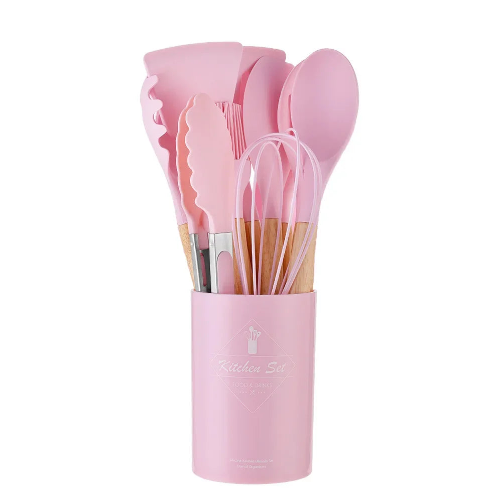 12PCS Silicone Kitchenware with holder