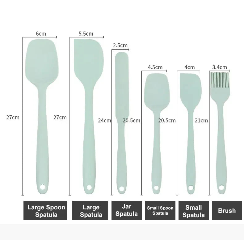 6 Pieces Silicone Spatula Set
