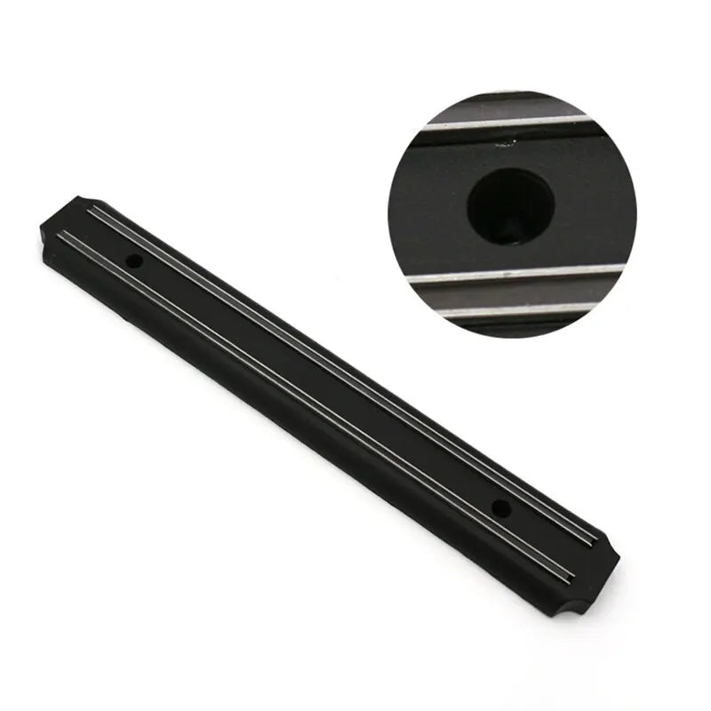 Kitchen Wall Mounted Magnetic Knife Holder Hardware Tools Absorbent Simple Multifunctional Shelf Plastic Stripe
