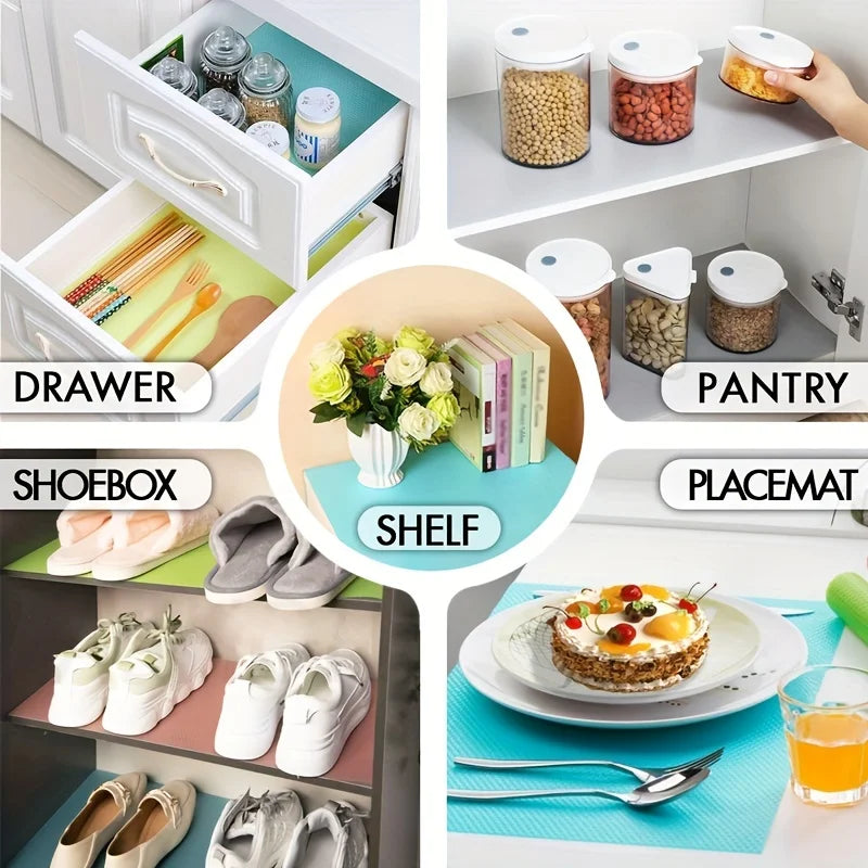4PCS EVA Waterproof Refrigerator Liner Mat