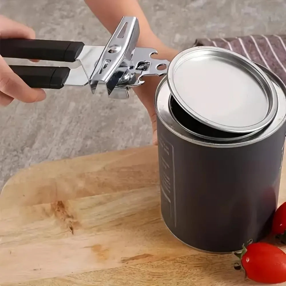 Can Opener Manual, Stainless Steel Handheld Can Opener, Comfortable Handle, Handheld Can Openers with Big Effort-Saving Knob