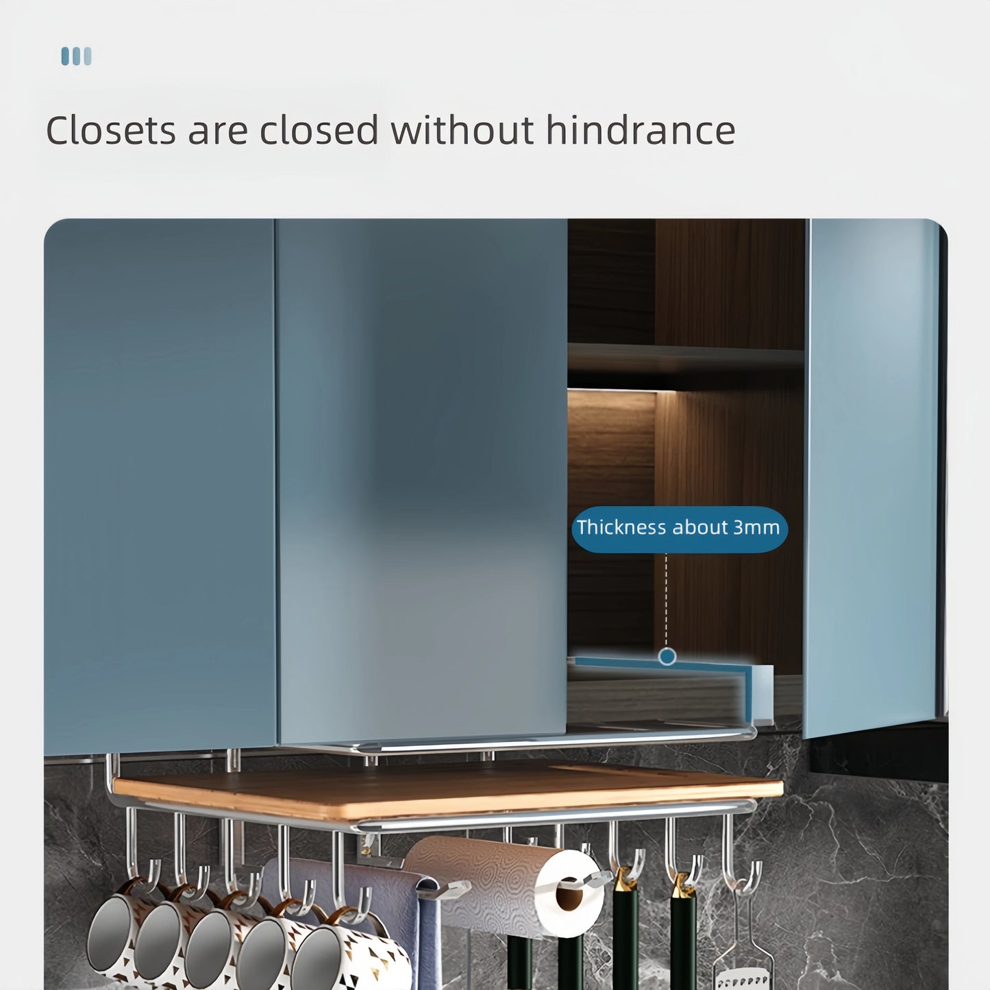 1PC Stainless Steel Hanging Kitchen Storage Rack