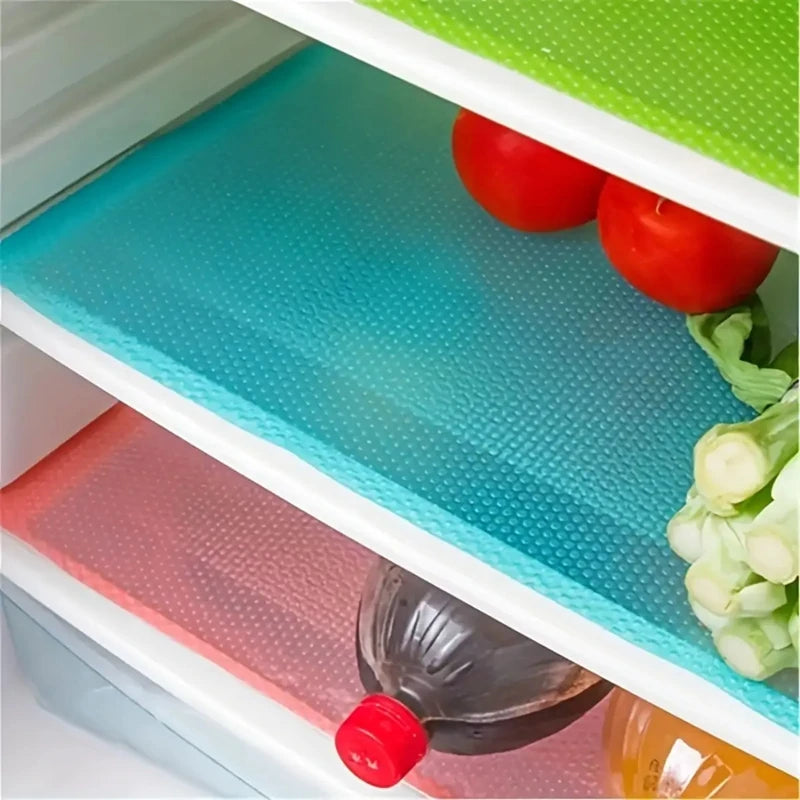 4PCS EVA Waterproof Refrigerator Liner Mat