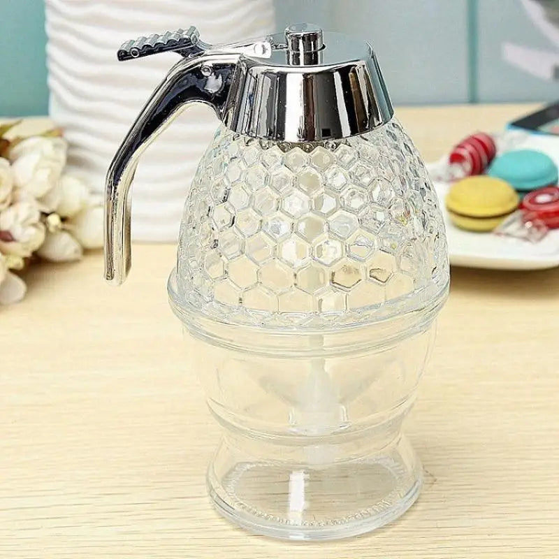 Japanese Creative Press Type Honey Jar with a base
