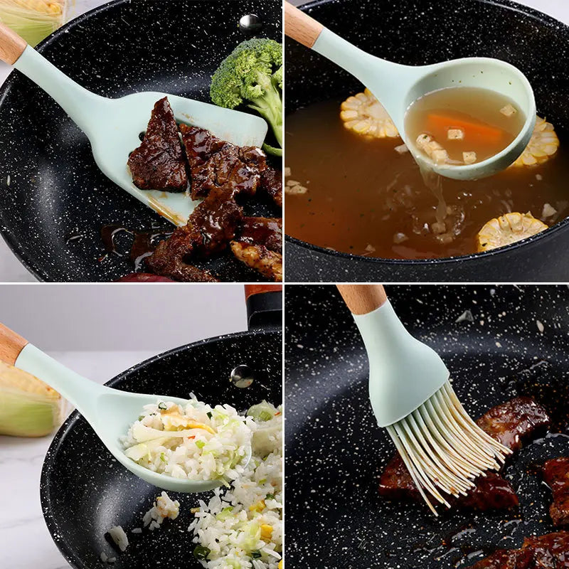 12PCS Silicone Kitchenware with holder