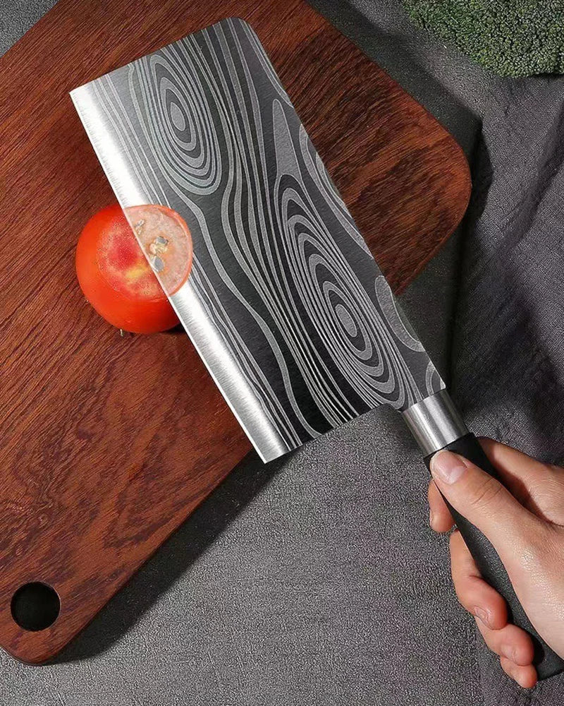Laser Damascus Pattern Utility Kitchen Knives