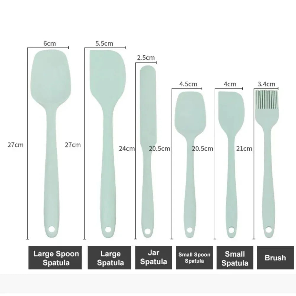 6 Pieces Silicone Spatula Set