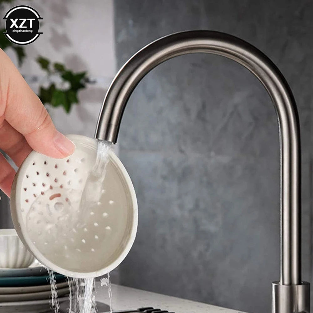 Food Grade Silicone Gel Filter Water Filter Cover Filter Funnel Multi-use Mini Colander Food Mesh Can Drainer Kitchen Gadget