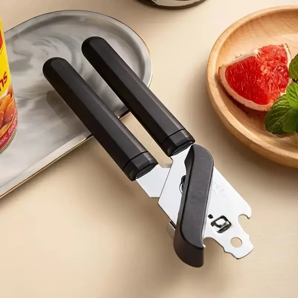 Can Opener Manual, Stainless Steel Handheld Can Opener, Comfortable Handle, Handheld Can Openers with Big Effort-Saving Knob