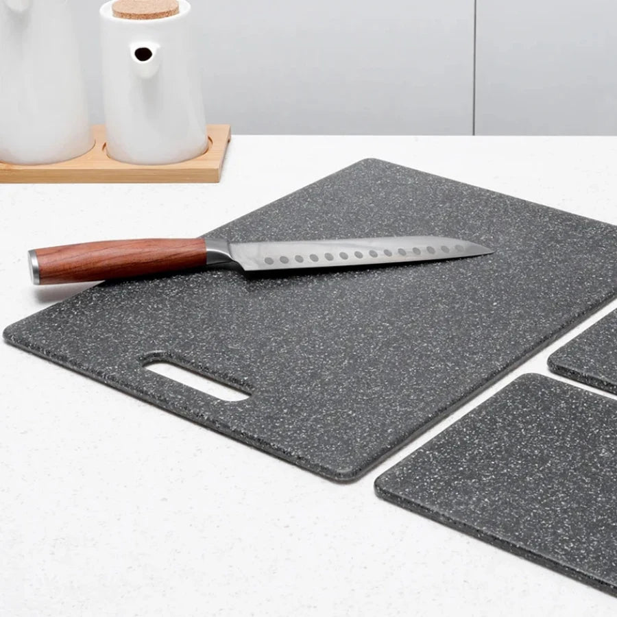 Imitation marble texture plastic cutting board Antibacterial mildew kitchen vegetable cutting board is dishwasher safe