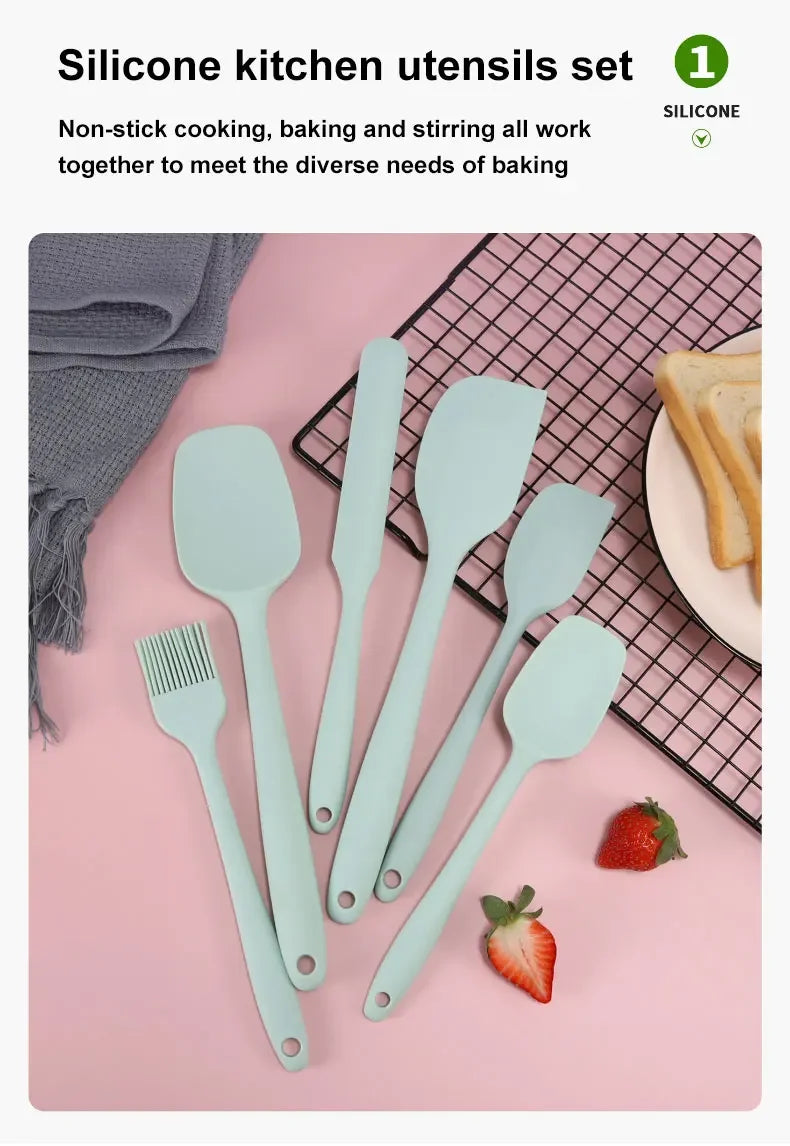 6 Pieces Silicone Spatula Set
