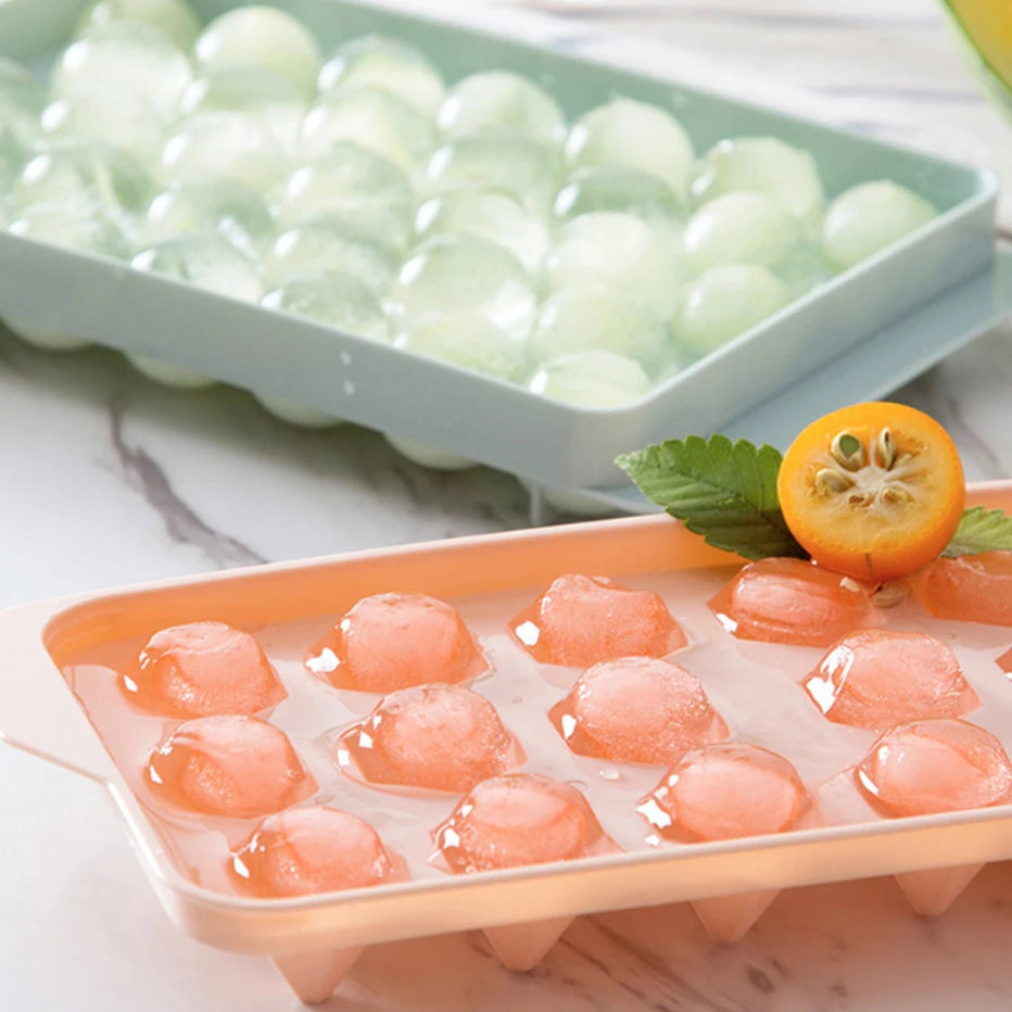 3D Round Ice Cube Tray with Lid