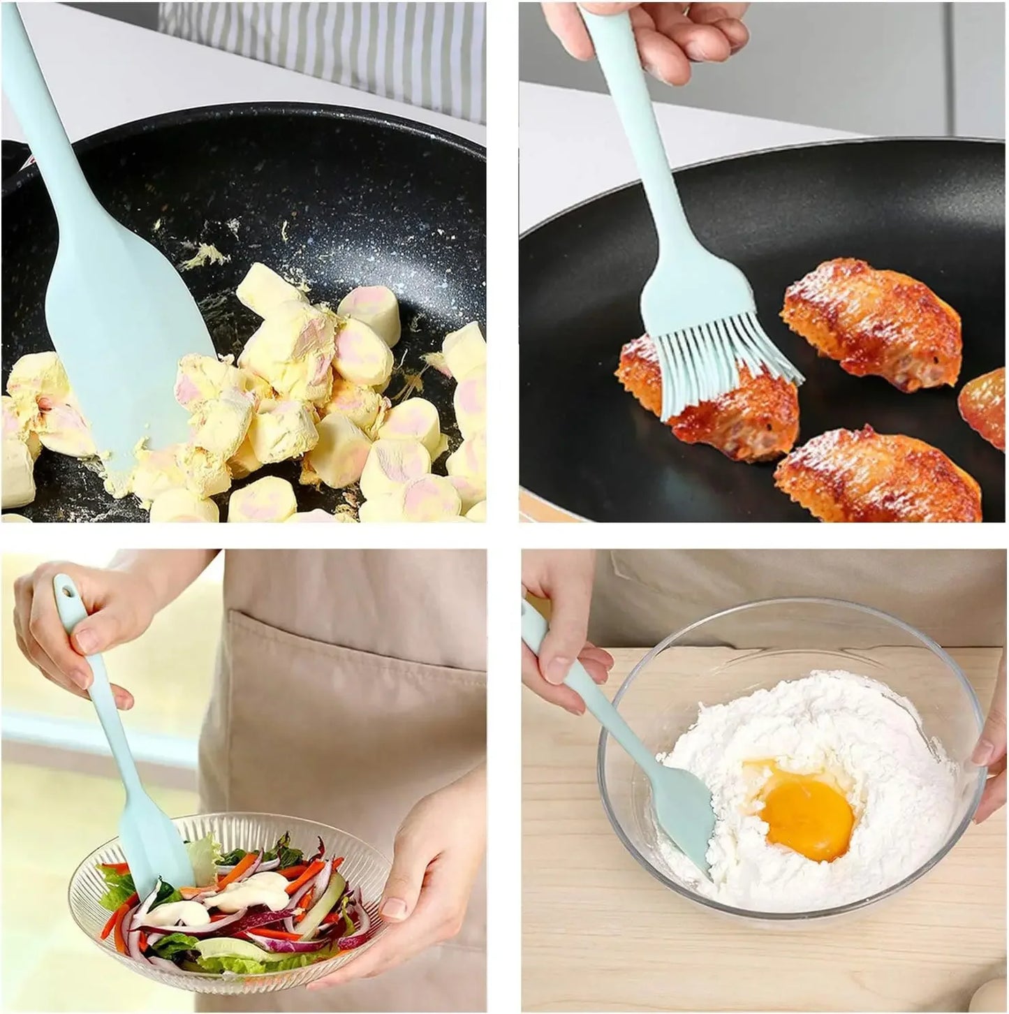 6 Pieces Silicone Spatula Set