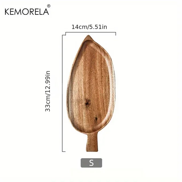 Wooden Leaf Shaped Tray
