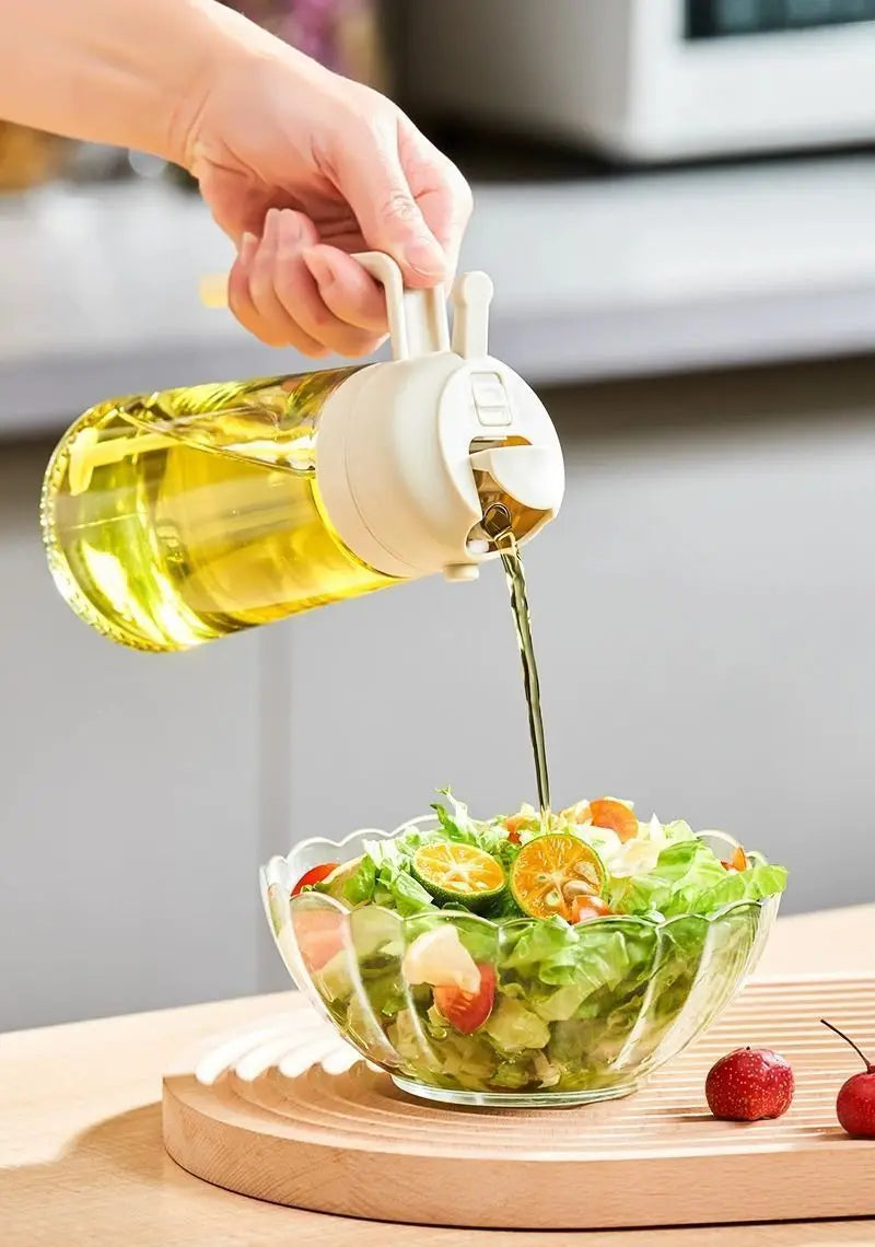 2 in 1 200/300/500ml Oil Spray for Kitchen Spray Oil Bottle Oil Washer Vinegar Soy Sauce Sprayer Containers  Washer