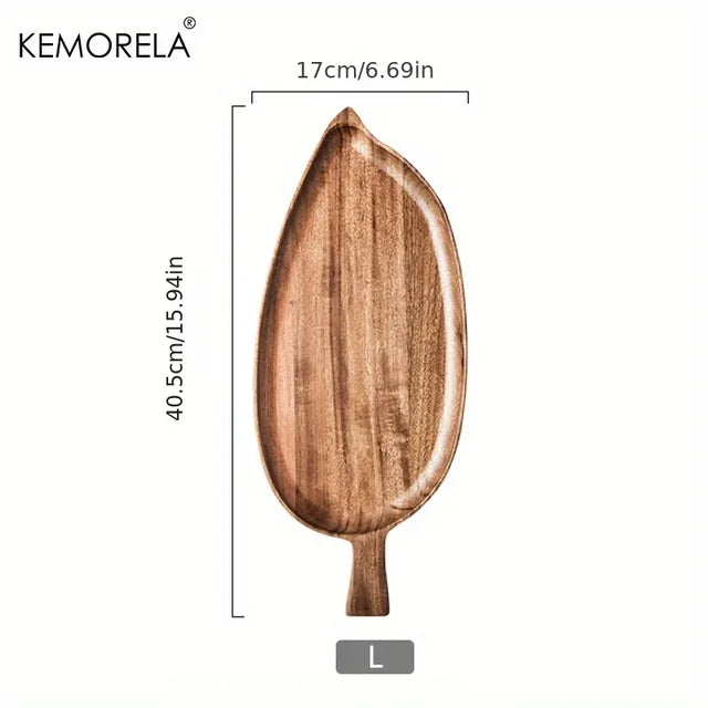 Wooden Leaf Shaped Tray