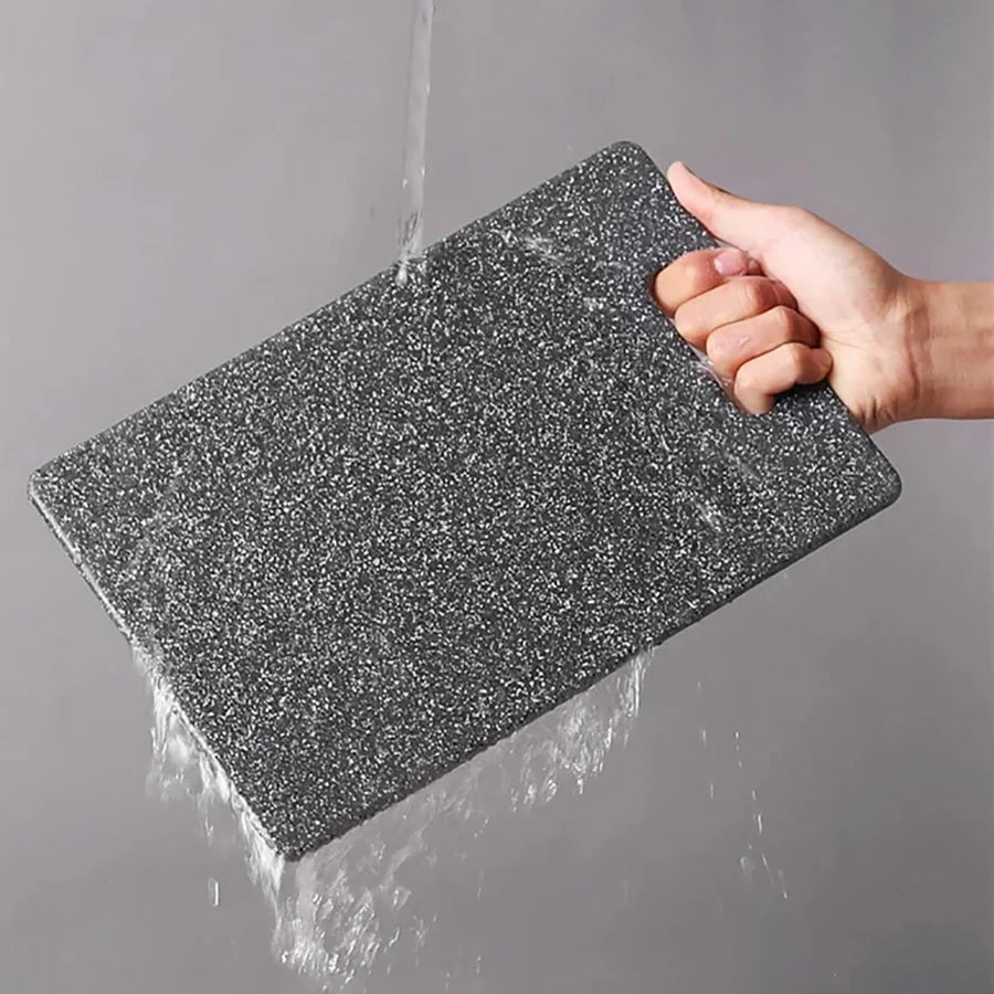 Imitation marble texture plastic cutting board Antibacterial mildew kitchen vegetable cutting board is dishwasher safe