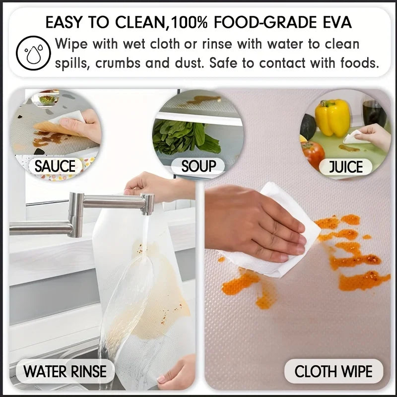 4PCS EVA Waterproof Refrigerator Liner Mat