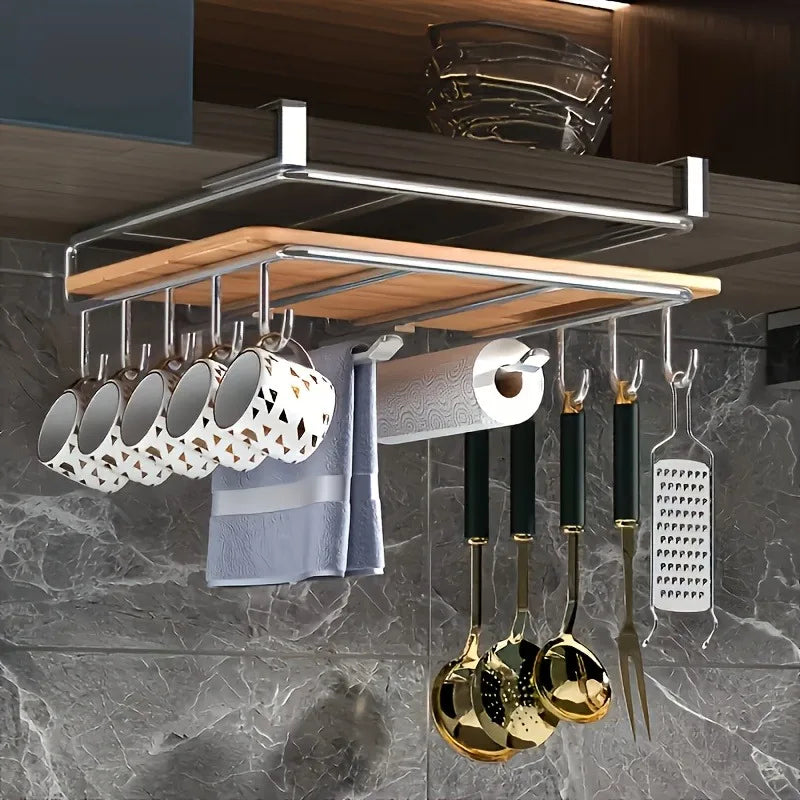 1PC Stainless Steel Hanging Kitchen Storage Rack