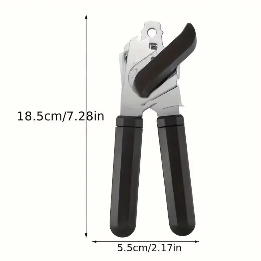 Can Opener Manual, Stainless Steel Handheld Can Opener, Comfortable Handle, Handheld Can Openers with Big Effort-Saving Knob
