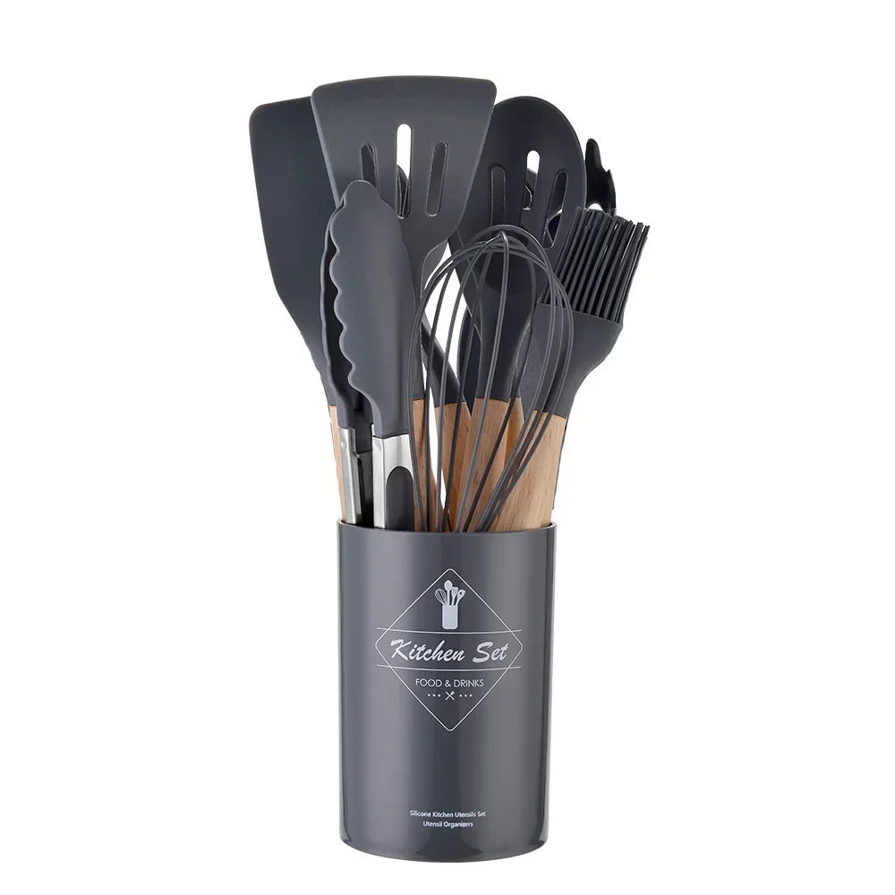 12PCS Silicone Kitchenware with holder