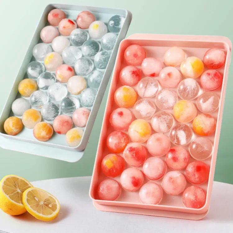 3D Round Ice Cube Tray with Lid